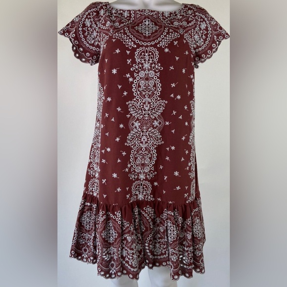 Anthropologie Dresses & Skirts - ANTHROPOLOGY Feather Bone Embroidered Ynez dress